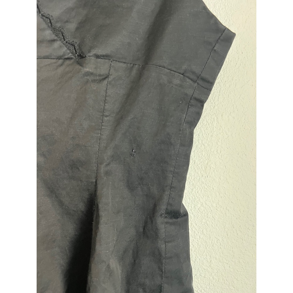 Bebe Black Sleeveless Lace Trim Dress Cocktail Party Made in USA Medium - Picture 7 of 8
